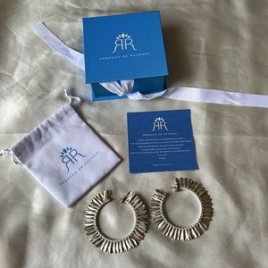 REBECCA DE RAVENEL Earrings in Silvertone.